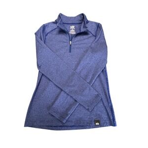 REI Co-op Kids Blue Stripe Quarter Zip Pullover Performance Shirt Size M 10-12